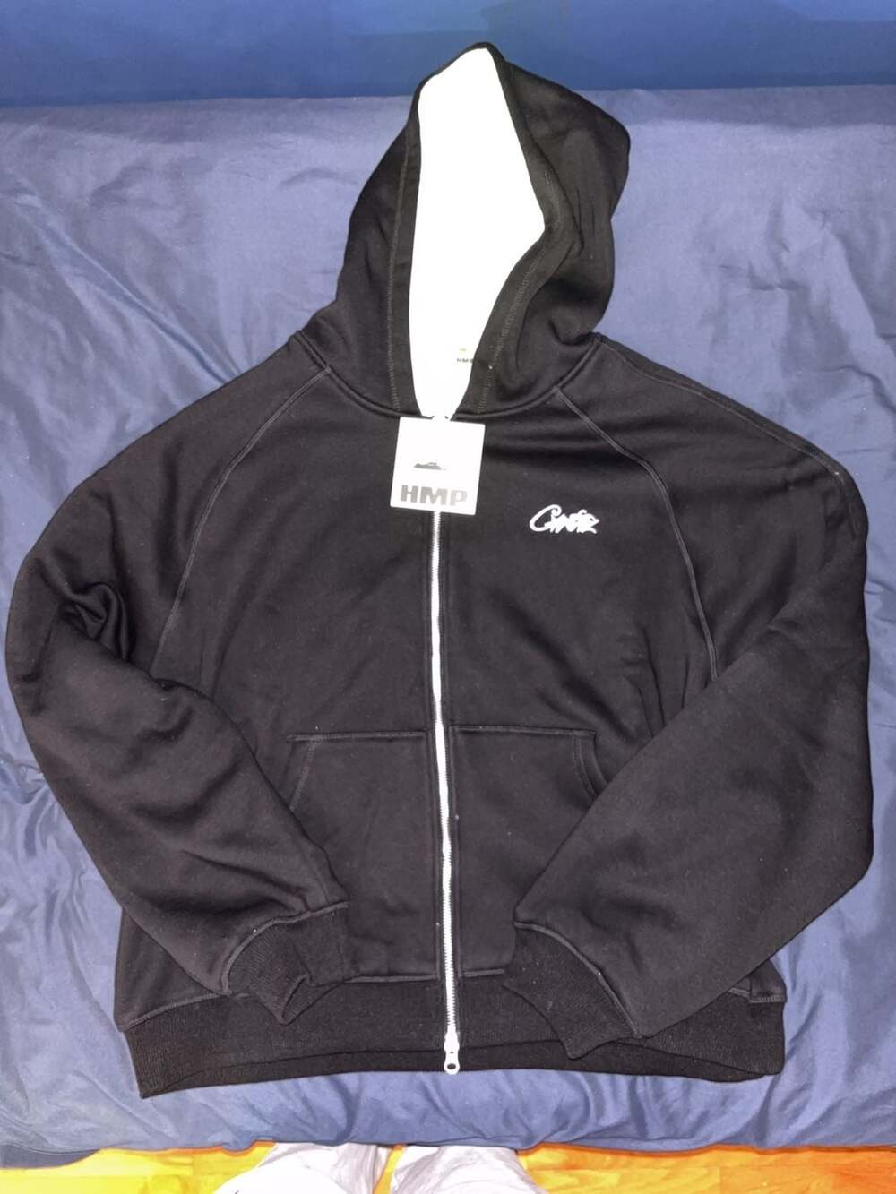 Corteiz Black HMP Thermal Lined Zip Up Hoodie